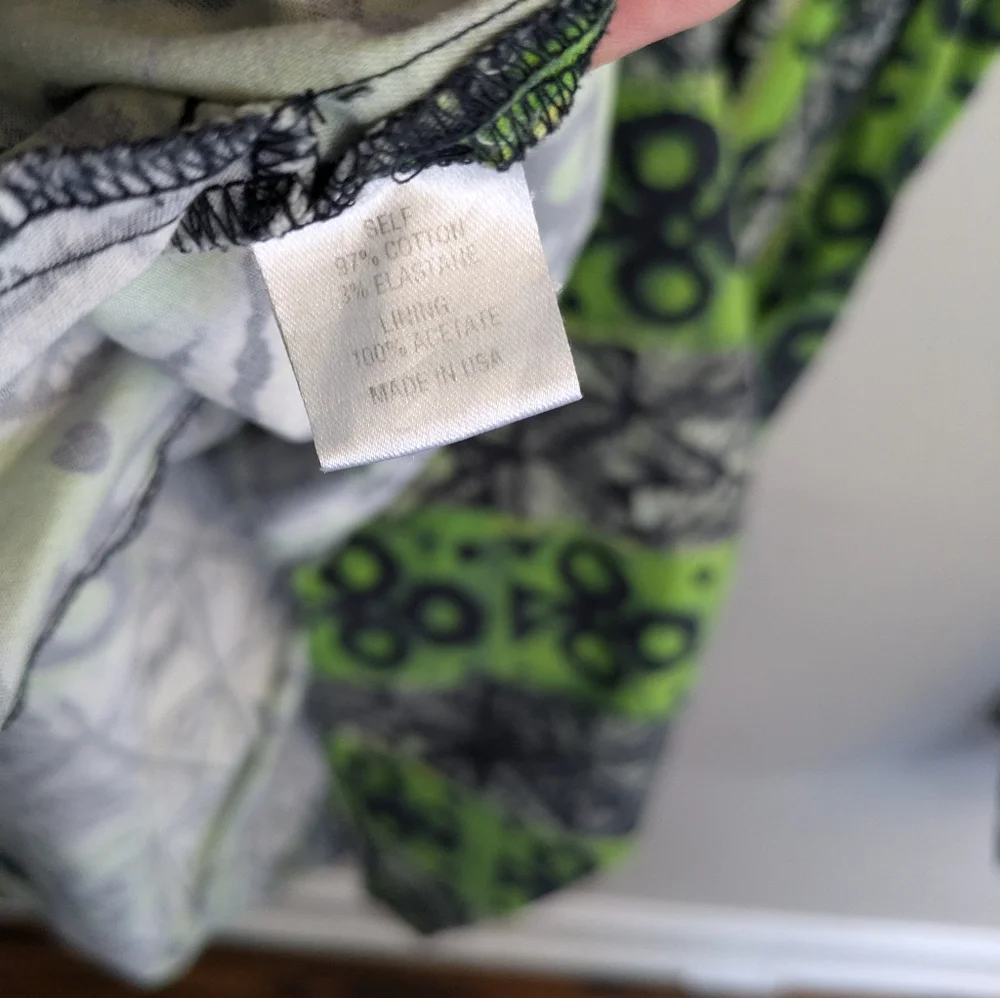 Autumn Adeighbo Green Printed Clover Floral Dress Size 12